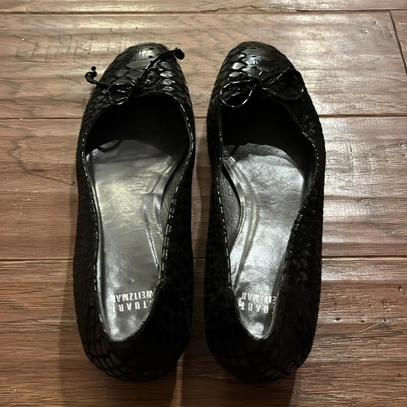 Stuart Weitzman Faux Snakeskin Ballet Flats - Picture 4 of 6